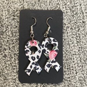 Faux leather earrings
